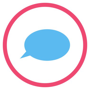 İleti Bulutu Düz Yuvarlak Vektör Simgesi