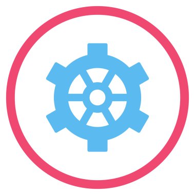 Vites düz yuvarlak vektör simgesi