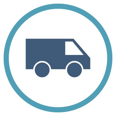 Van Düz Yuvarlak Vektör Simgesi