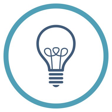 Lamba Ampul Düz Yuvarlak Vektör Simgesi