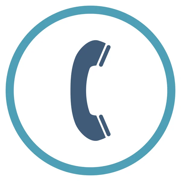 Receptor de telefone Flat Rounded Vector Icon — Vetor de Stock