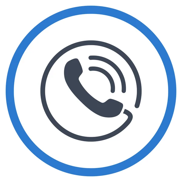 Llamada telefónica plana redondeada Vector icono — Archivo Imágenes Vectoriales