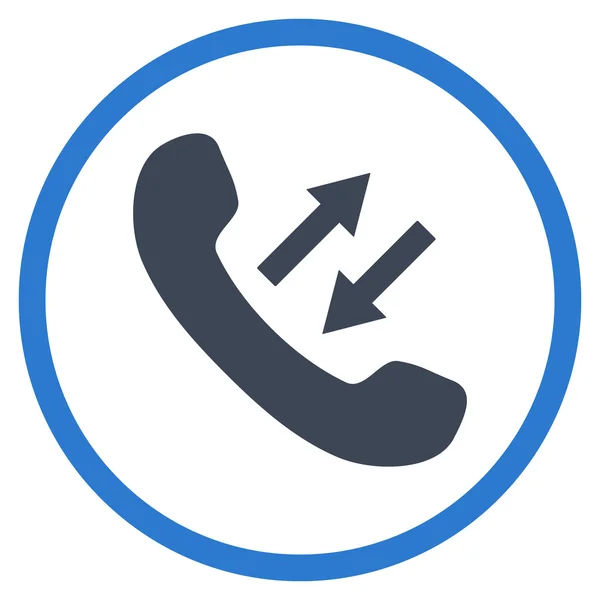 Telefon rozmowa płaski zaokrąglony wektor ikona — Wektor stockowy