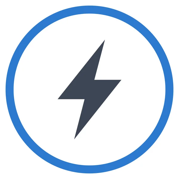 Elektrisch Strike plat afgerond vector pictogram — Stockvector