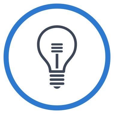 Lamba Ampul Düz Yuvarlak Vektör Simgesi