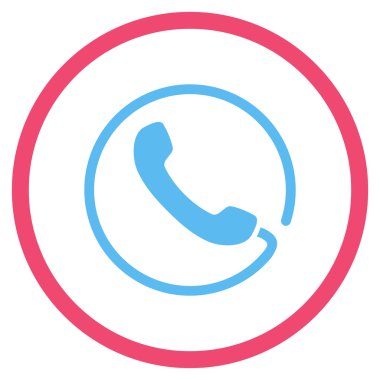 Telefon Düz Yuvarlak Vektör Simgesi