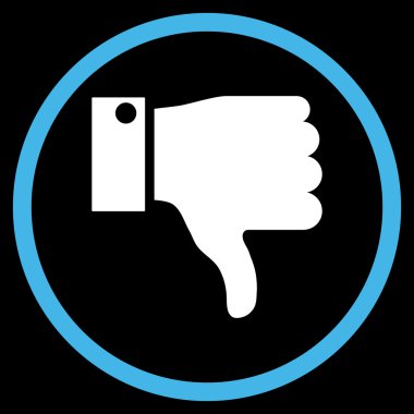 Başparmak düz yuvarlak vektör simgesi