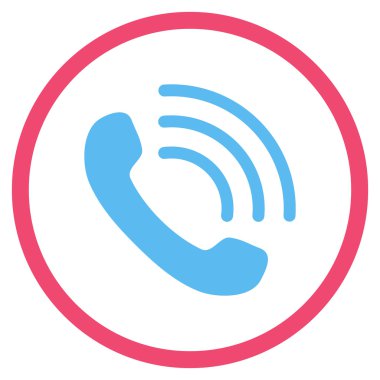 Telefon Görüşmesi Düz Yuvarlak Vektör Simgesi