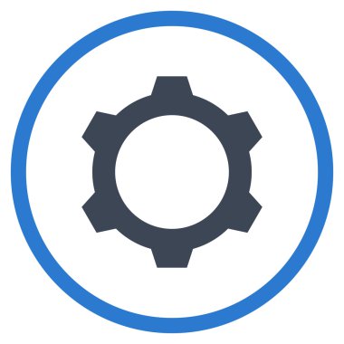 Vites düz yuvarlak vektör simgesi