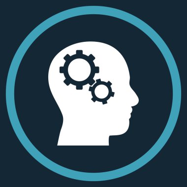 Beyin Dişlileri Düz Yuvarlak Vektör Simgesi