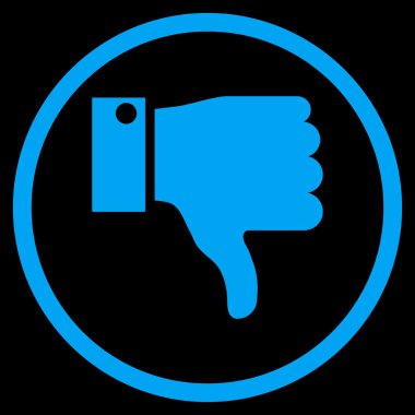 Başparmak düz yuvarlak vektör simgesi