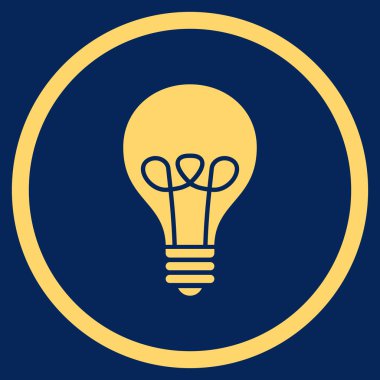 Lamba Ampul Düz Yuvarlak Vektör Simgesi