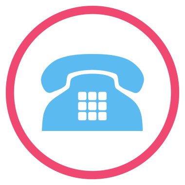 Ton Telefon Düz Yuvarlak Vektör Simgesi