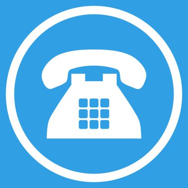 Ton Telefon Düz Yuvarlak Vektör Simgesi