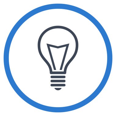 Lamba Ampul Düz Yuvarlak Vektör Simgesi