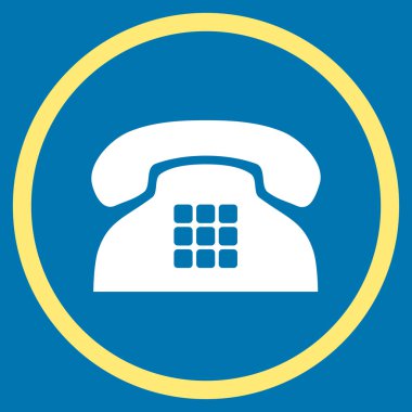 Ton Telefon Düz Yuvarlak Vektör Simgesi