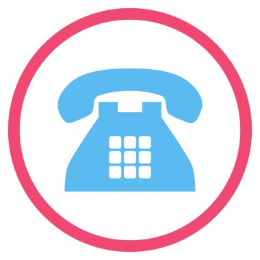 Ton Telefon Düz Yuvarlak Vektör Simgesi