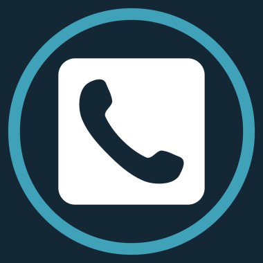 Telefon Düz Yuvarlak Vektör Simgesi