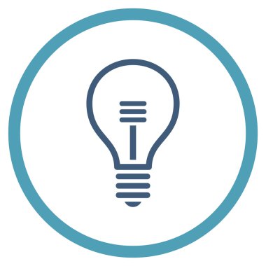 Lamba Ampul Düz Yuvarlak Vektör Simgesi