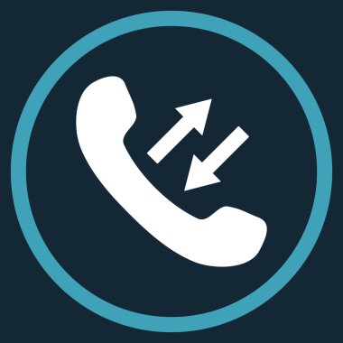 Telefon Konuşma Düz Yuvarlak Vektör Simgesi