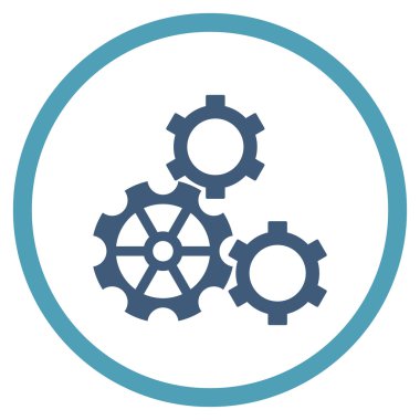 Vites düz yuvarlak vektör simgesi