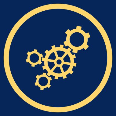 Mekanizma Düz Yuvarlak Vektör Simgesi