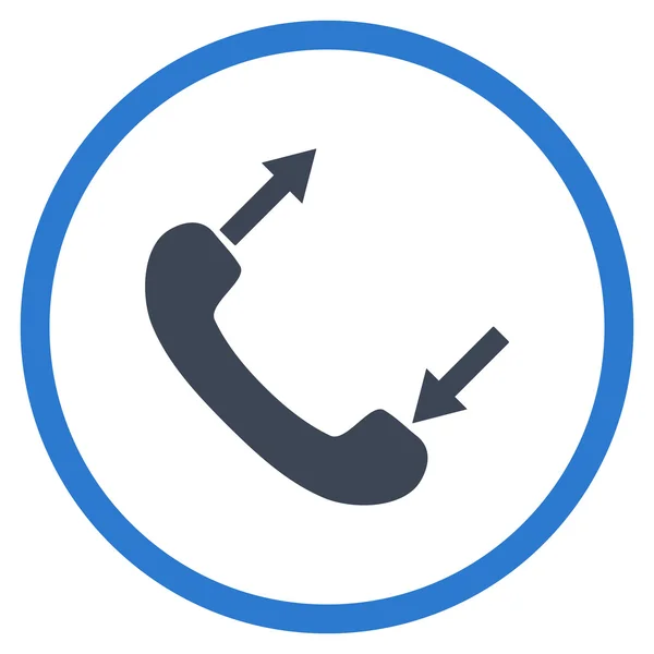 Telefon pratar platt rundad vektor ikon — Stock vektor