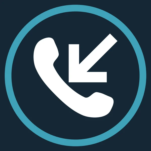 Icono de Vector Redondeado plano de llamada entrante — Archivo Imágenes Vectoriales
