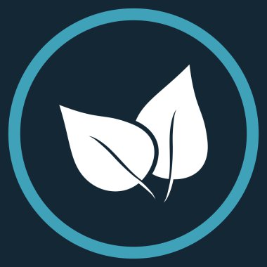 Flora Bitki Düz Yuvarlak Vektör Simgesi