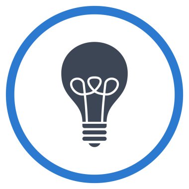 Lamba Ampul Düz Yuvarlak Vektör Simgesi