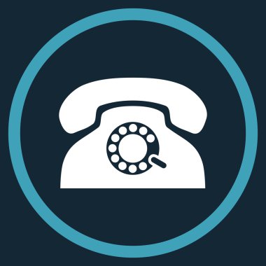 Darbe Telefon Düz Yuvarlak Vektör Simgesi