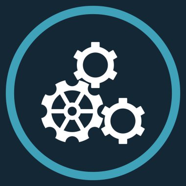 Vites düz yuvarlak vektör simgesi