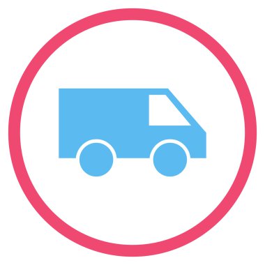 Van Düz Yuvarlak Vektör Simgesi