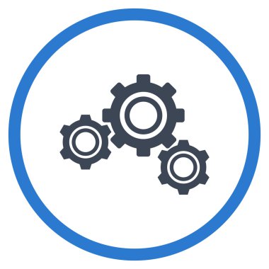 Vites düz yuvarlak vektör simgesi