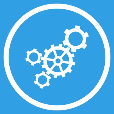 Mekanizma Düz Yuvarlak Vektör Simgesi