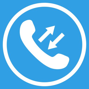 Telefon Konuşma Düz Yuvarlak Vektör Simgesi