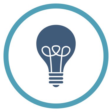 Lamba Ampul Düz Yuvarlak Vektör Simgesi