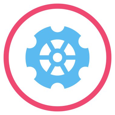 Vites düz yuvarlak vektör simgesi