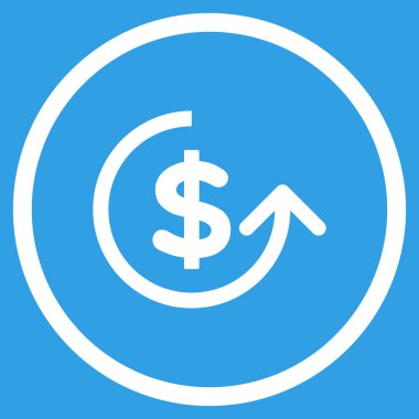 Ters ibraz düz yuvarlak vektör simgesi