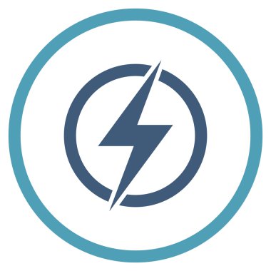 Elektrik Düz Yuvarlak Vektör Simgesi