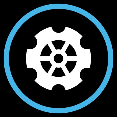 Vites düz yuvarlak vektör simgesi