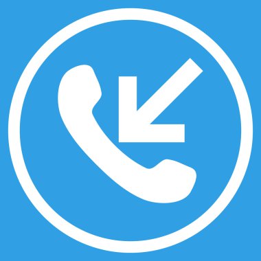 Gelen Çağrı Düz Yuvarlak Vektör Simgesi