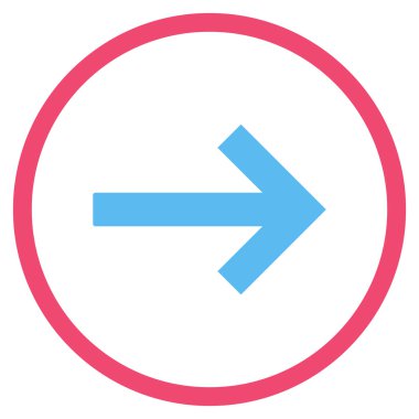 Sağ Ok Düz Yuvarlak Vektör Simgesi