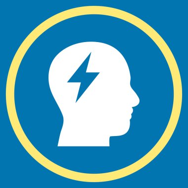 Brainstorming Düz Yuvarlak Vektör Simgesi