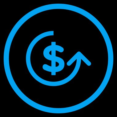 Ters ibraz düz yuvarlak vektör simgesi