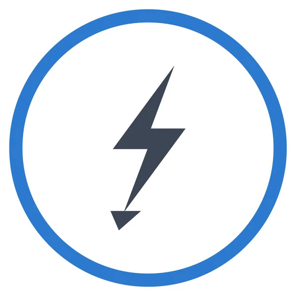Electric Strike płaska zaokrąglona ikona wektora — Wektor stockowy