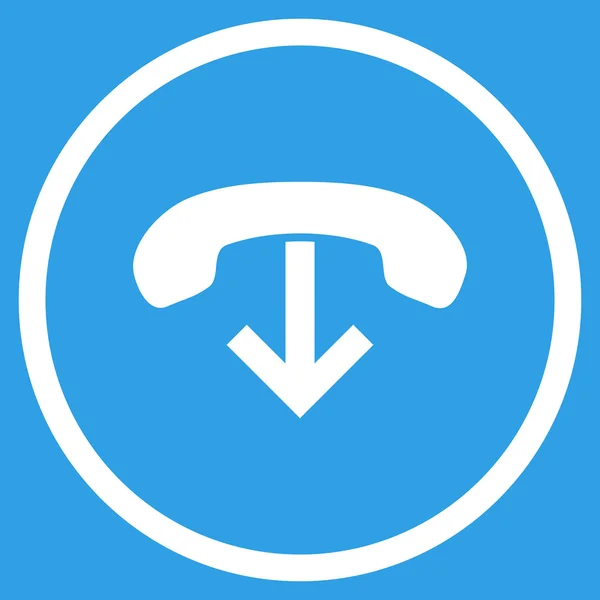 Telefoon hang up plat afgerond vector pictogram — Stockvector