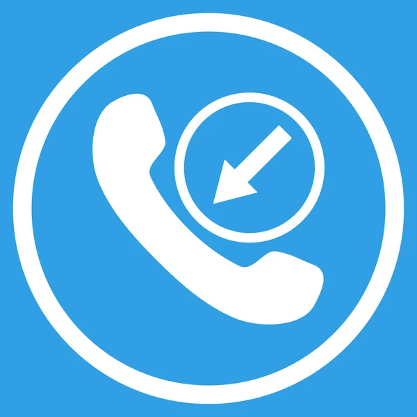 Icono de Vector Redondeado plano de llamada entrante — Vector de stock