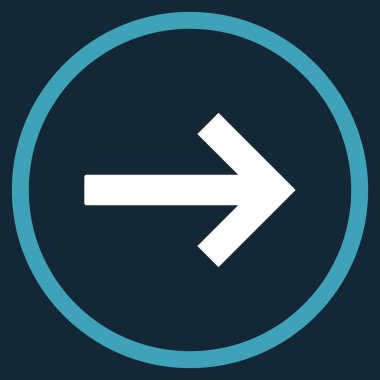 Sağ Ok Düz Yuvarlak Vektör Simgesi