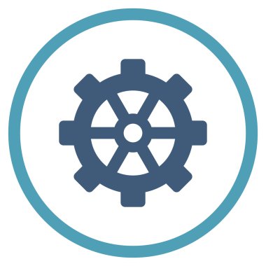 Vites düz yuvarlak vektör simgesi